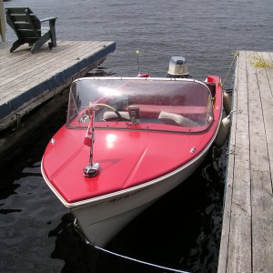 My 1960 or so ! Leland Runabout on Stoney Lake