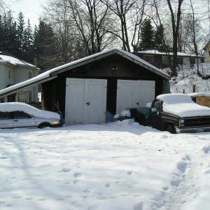 Shawn's Garage snowed in !