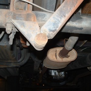 57 GMC LR lower shock mount