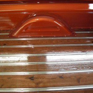 Ash With Red Mahogany Stain - SS Strips and Bolts