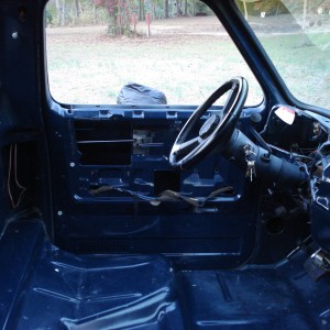 Left door disassembled for paint