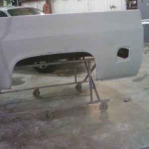 Bed off truck ready to paint