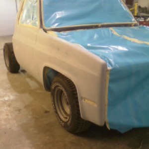 Cab ready to paint