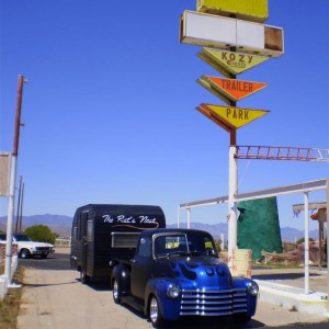 My Chevy towing my 1961 travel trailer