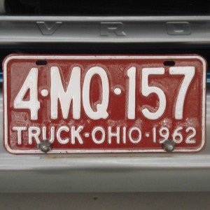 1962 Ohio Truck Plate for Fast N' Loud