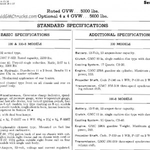 58 GMC specs