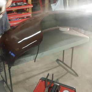 Painting the Fenders Kona Brown