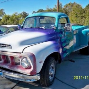 56 Studebaker on a Chevy dual axel frame