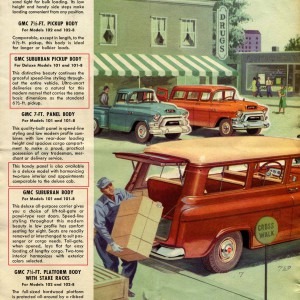 55 GMC sales brochure pages