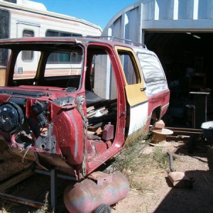 side door fitted I'm going to wait and mount body before welding in