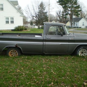 This is the 1965 Chevy that I just got that was owned by the grandfather of the guy I got it from. It's almost all original with the 327,3speed on the