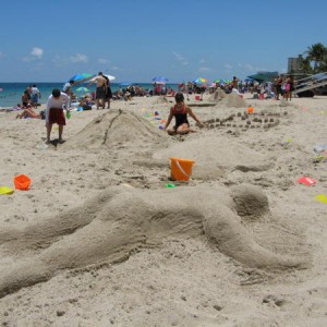 Sand sculpture contest.