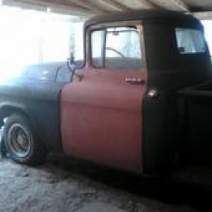 my 1955 chevrolet second series step side been 3 years on this one .