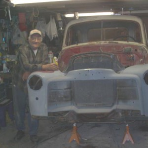 My Dad (Jake) front clip all ready for paint. Before the fire.