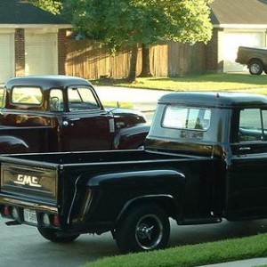 Ken's ex-garage queen parked next to a real truck.