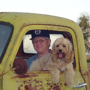 Donor truck, Me, and "Sandie".