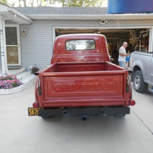 Rear bumper we fab'd from scrap we had lying around