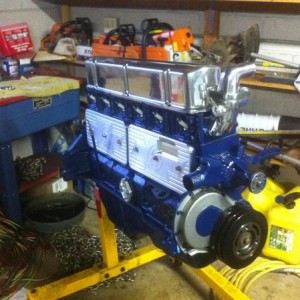 Latest picture of the 292 custom 6 going into the 66. Fully hotrod rebuild.