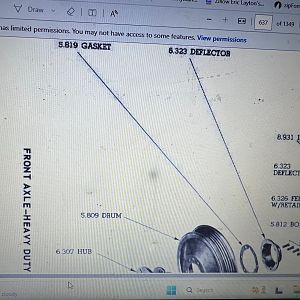 FRONT END BEARING JOB - PARTS LIST - Gasket
